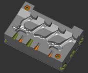 4 Port Cylinder Head Inlet Core Box top