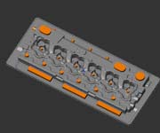 6 Cylinder Head Pattern Top